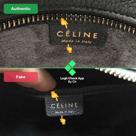 celine luggage foil inner stamp|how to verify Celine bags.